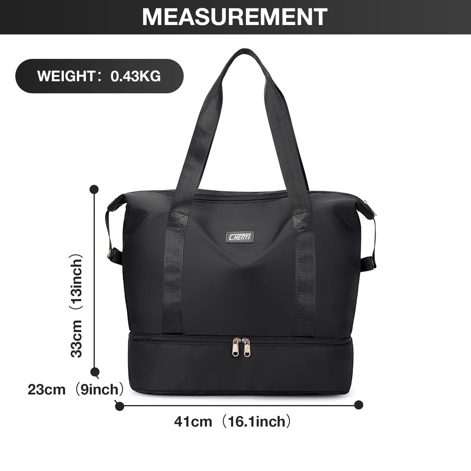 Travel Duffel Bag, Gym Tote Weekender Overnight Bag, Wet Dry Separation Shoulder Carry on Duffel Bags for Women